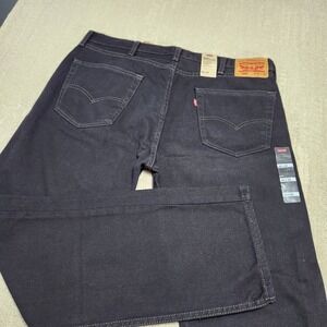Levis 505 Jeans Men 38x32 *READ Straight Leg Black Denim Dad Classic Workwear